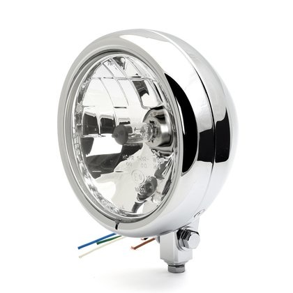 5 3/4" koplamp Tracker chroom heldere lens, ECE