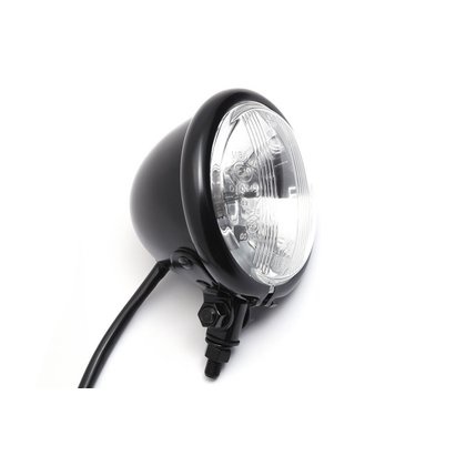 4,5" Oldschool Koplamp zwart, ECE