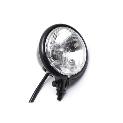 4,5" Oldschool Koplamp zwart, ECE