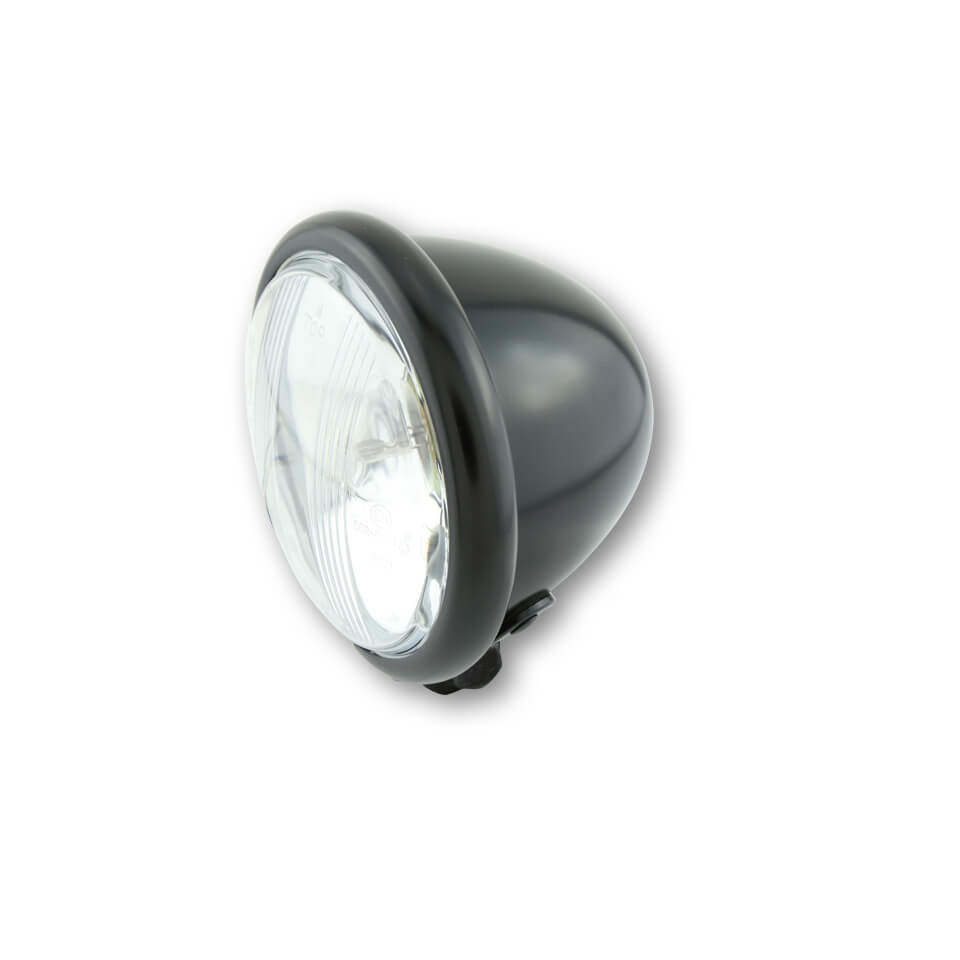 SHIN YO 4 1/2 koplamp Bates-stijl, zwart, met Bilux-lamp, E-gemarkeerd
