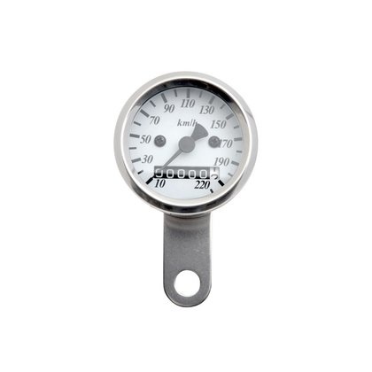 Mini-snelheidsmeter 48 mm H-D K1,4 witte wijzerplaat