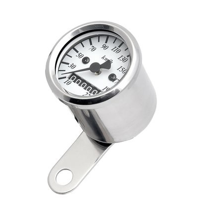 Mini-snelheidsmeter 48 mm H-D K1,4 witte wijzerplaat