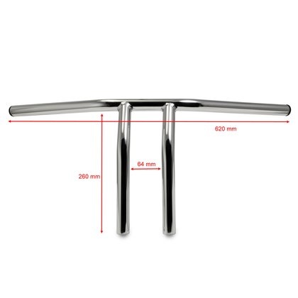 Stuur "Pasadena Style", 1" inch, chroom