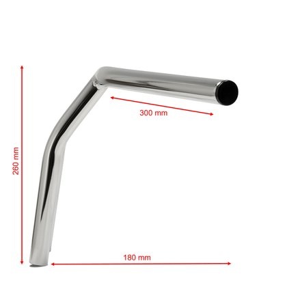 Stuur "Pasadena Style", 1" inch, chroom