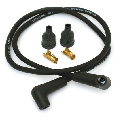 Universele bougiekabelset 7mm zwart voor Harley puntontsteking tot 1999