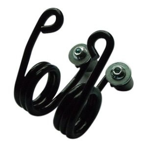 Haarspeld Motor Zadel Veren Zwart 2 inch met Bevestigingskit