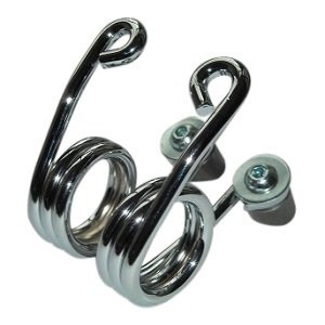 Haarspeld Motor Zadel Veren Chroom 3 inch met Bevestigingskit