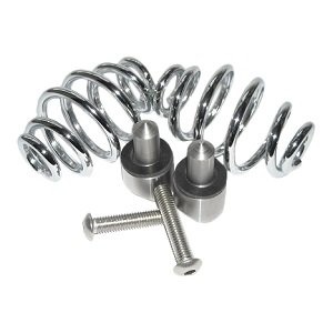 Motor Zadel Veren chroom 3" met montage set