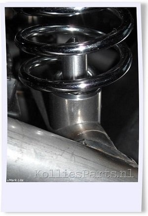 Motor Zadel Veren chroom 3" met montage set