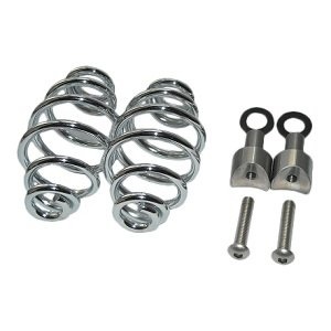 Motor Zadel Veren chroom 4" met montage set