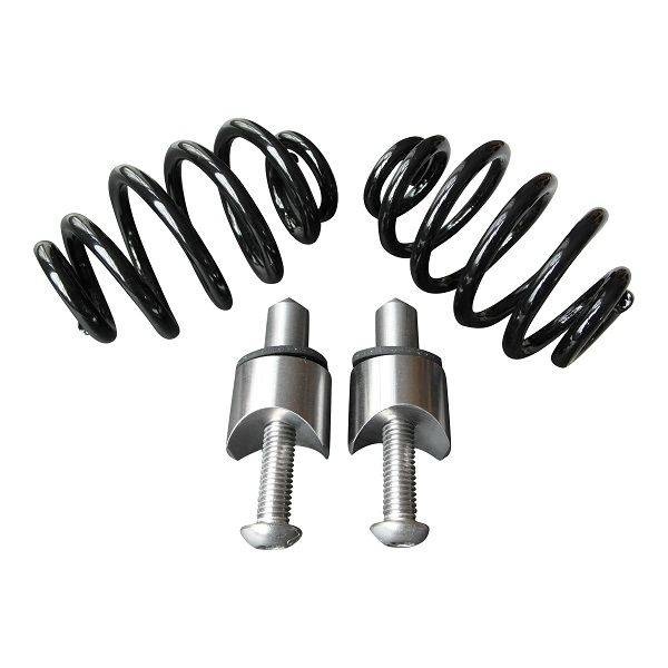 Motor Zadel Veren Zwart 3" met montage set