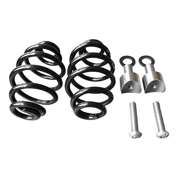 Motor Zadel Veren zwart 4" met montage set