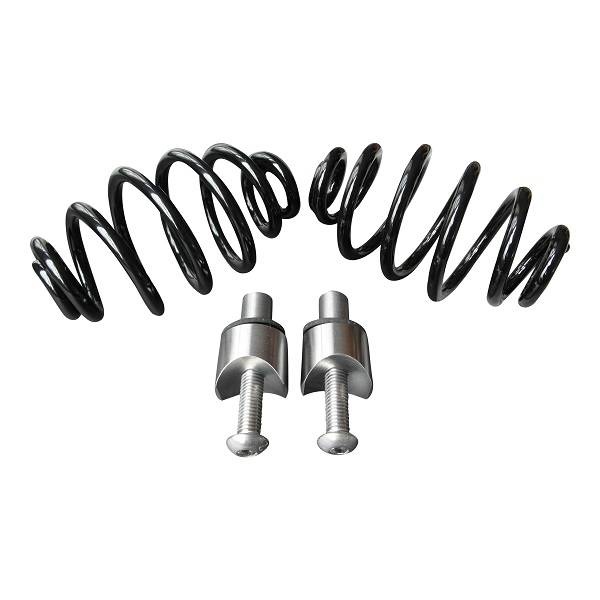 Motor Zadel Veren zwart 4" met montage set