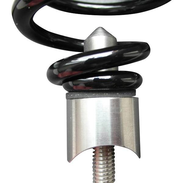 Motor Zadel Veren zwart 4" met montage set