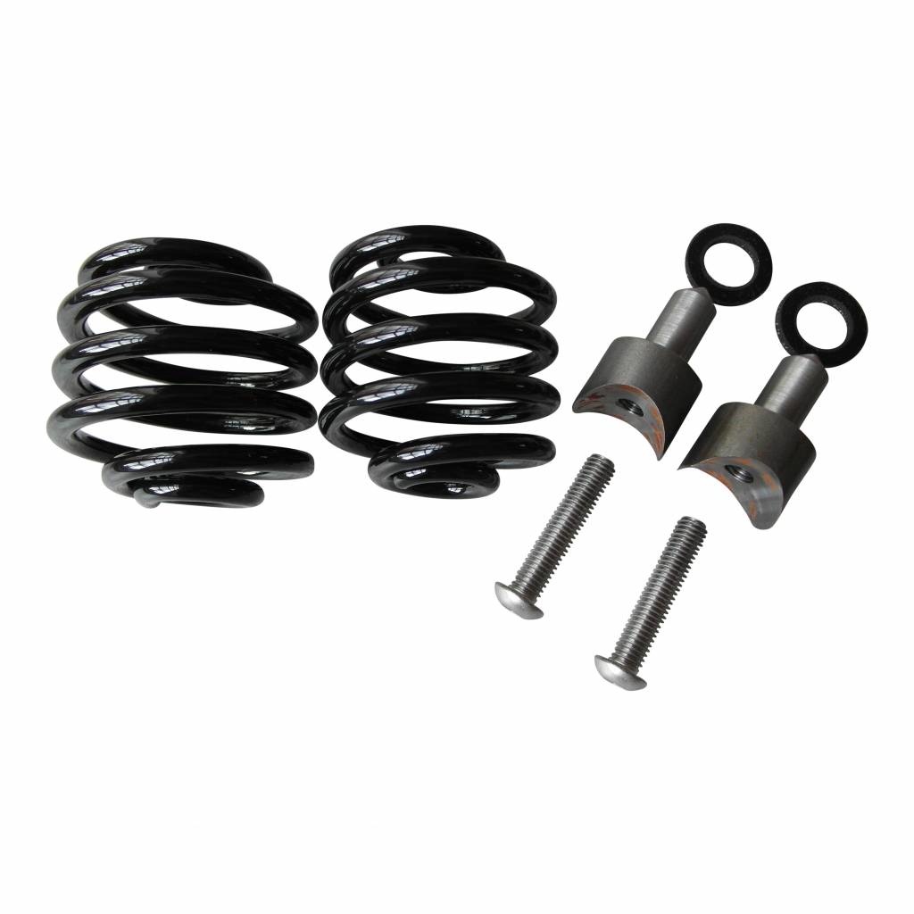 Motor Zadel Veren Zwart 2" met montage set