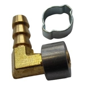 Olieleiding set - 1/8 NPT - 90° - Messing
