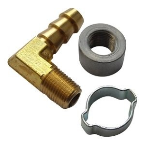 Olieleiding set - 1/8 NPT - 90° - Messing