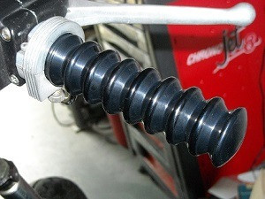Handvatten 1" (25,4mm) voor Harley Davidson - Retro Design - Zwart