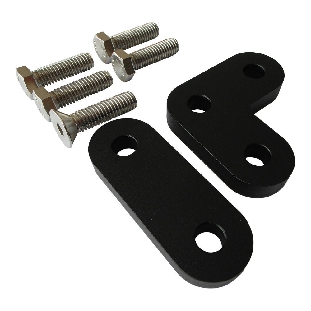 Spacers van10mm dik om de Forward Controls van Harley Davidson Shovelhead verder uit elkaar te plaatsen