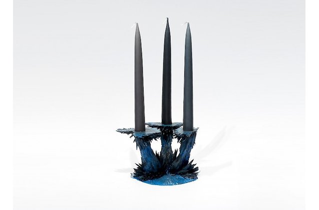 Jólan van der Wiel Gravity Candle holder - Black & blue