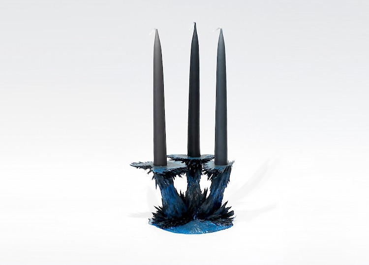 Gravity Candle holder - Black & blue
