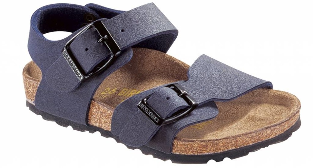 Birkenstock New york kids nubuck blue for wide feet