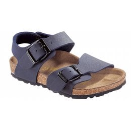 Birkenstock New york kids nubuck blauw voor brede voet