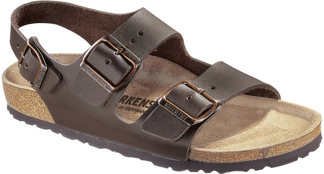 Birkenstock Milano dark brown leather for wide feet