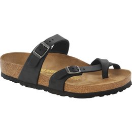 Birkenstock Mayari zwart geolied leer voor normale voet