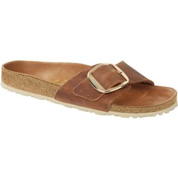 Birkenstock Madrid big buckle cognac antique leather for normal feet