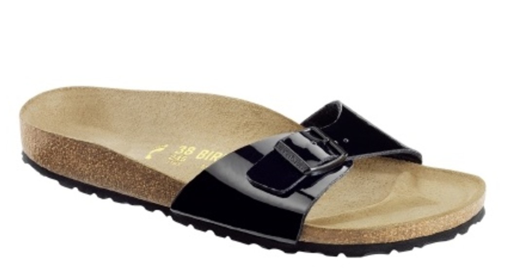 Birkenstock Madrid zwart lak voor brede voet