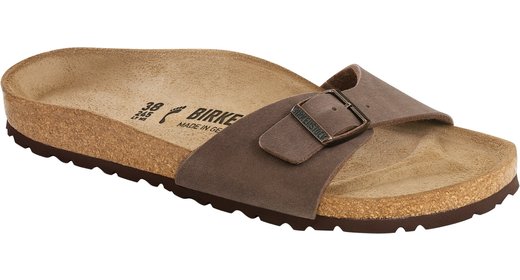 Birkenstock Madrid nubuck mocca  voor brede voet