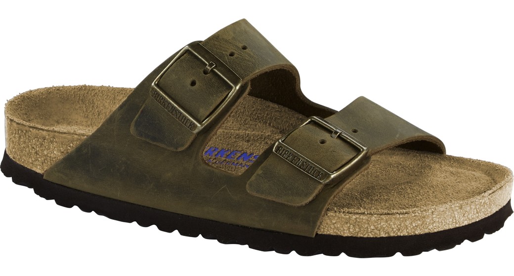 Birkenstock Arizona Jade geolied leer voor normale voet