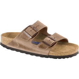 Birkenstock Arizona Tabacco geolied leer zacht voetbed voor brede voet