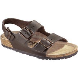 Birkenstock Milano donkerbruin leer voor normale voet