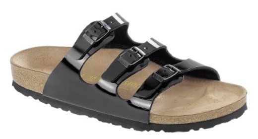 nog een keer afstuderen Belastingbetaler Birkenstock Florida zwart lak - Sandalenshop