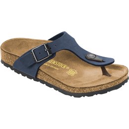 Birkenstock Gizeh kids nubuck navy for wide feet