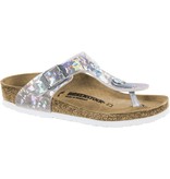 Birkenstock Birkenstock Gizeh kids hologram zilver voor normale voet