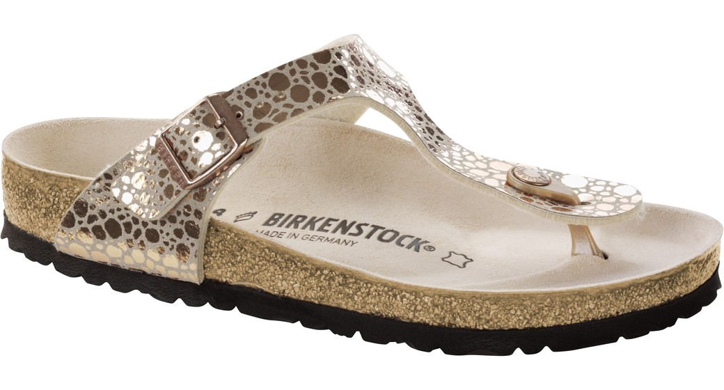 Birkenstock Gizeh metallic stones copper for normal feet