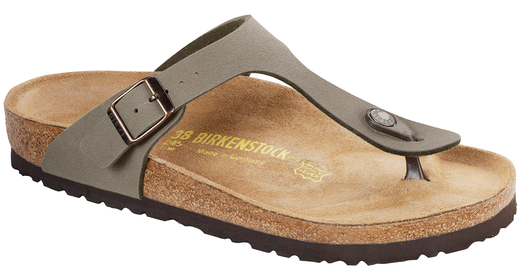 Birkenstock Birkenstock Gizeh nubuck stone voor normale voet