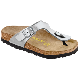 Birkenstock Gizeh kids zilver voor brede voet