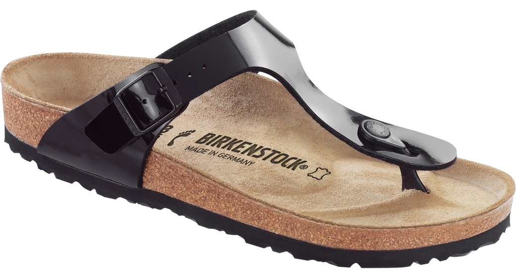 Birkenstock Gizeh zwart lak voor normale voet