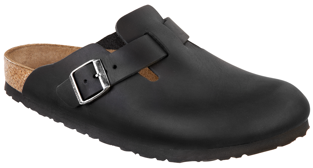 Birkenstock Boston oiled black leather for normal feet