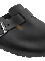 Birkenstock Boston oiled black leather for wide feet