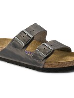 Birkenstock Arizona Iron leer zacht voetbed voor normale voet