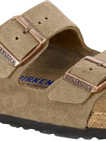 Birkenstock Arizona suede leather taupe soft footbed for normal feet