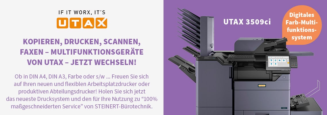 Die neuesten Multifunktionsgeräte von UTAX - perfekt zum Drucken, Kopieren, Scannen und Faxen