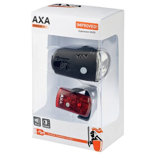 Axa verlichting set Greenline 15 Lux Usb