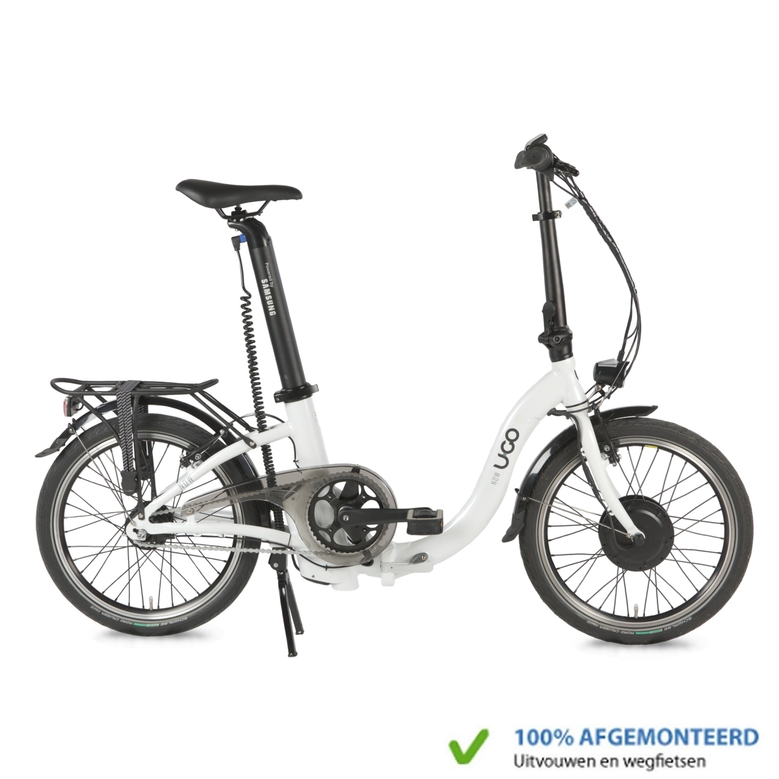 U•GO Ei7 Elektrische Vouwfiets Pearl White - Dahon-Vouwfietsen.nl