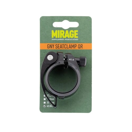 Mirage Zadelpenklem 40.8 mm met snelspanner aluminium zwart Mirage Zadelpenklem 40.8 mm met snelspanner aluminium zwart